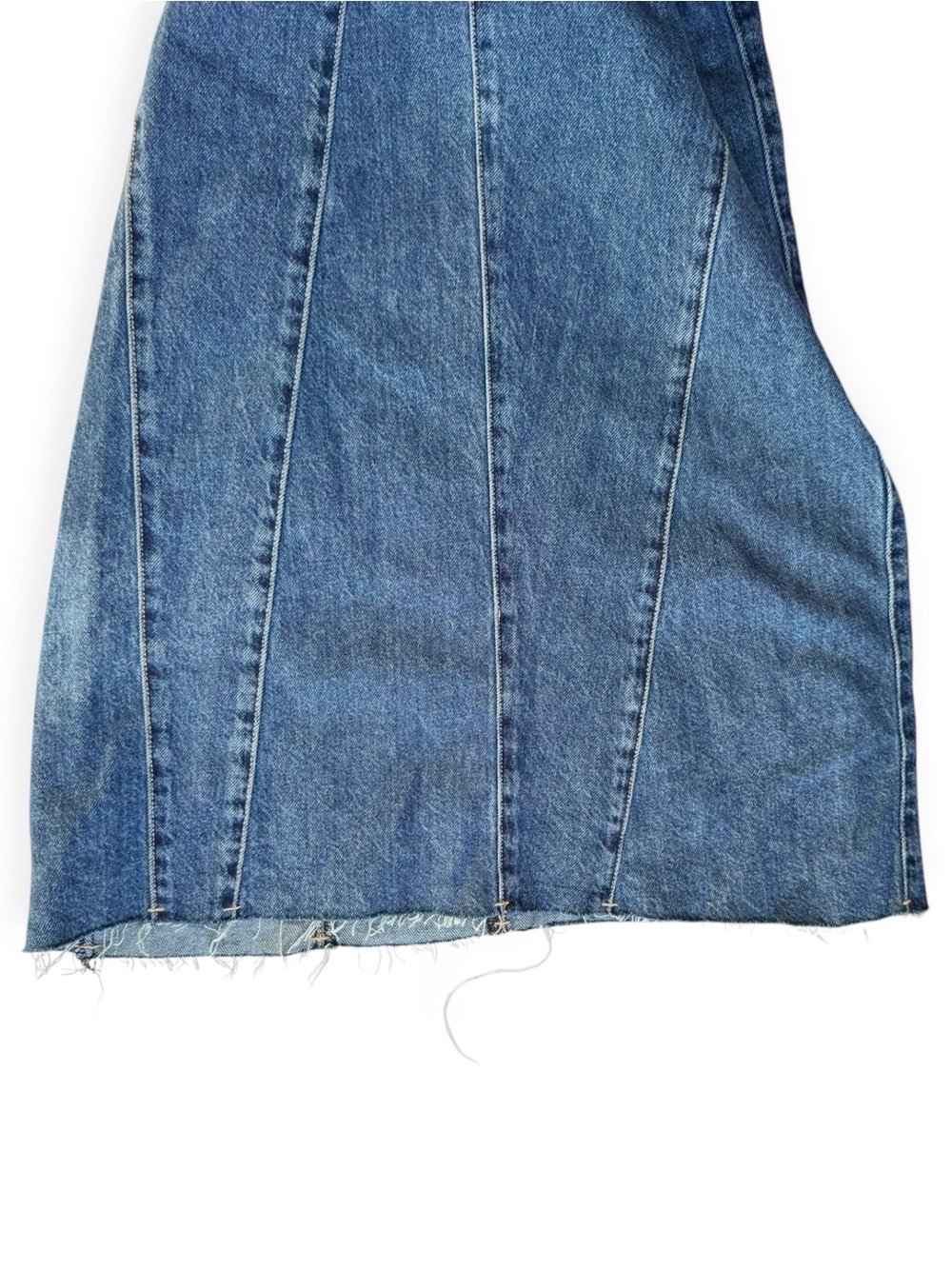 Free People We The Free Vista Apron Denim Jumpsuit Wide Leg Halter Boho | 27 - Picture 8 of 13